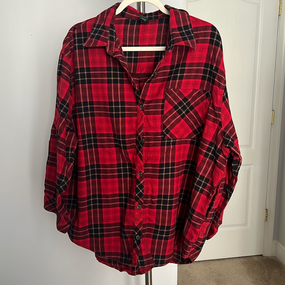 Women’s Red Plaid Shirt